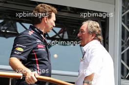 (L to R): Christian Horner (GBR) Red Bull Racing Team Principal with this father Gary Horner (GBR). 29.07.2012. Formula 1 World Championship, Rd 11, Hungarian Grand Prix, Budapest, Hungary, Race Day
