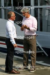 Johnny Herbert (GBR) and Damon Hill (GBR) 29.07.2012. Formula 1 World Championship, Rd 11, Hungarian Grand Prix, Budapest, Hungary, Race Day