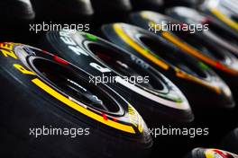 Pirelli tyres. 26.07.2012. Formula 1 World Championship, Rd 11, Hungarian Grand Prix, Budapest, Hungary, Preparation Day