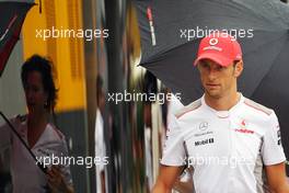 Jenson Button (GBR) McLaren. 26.07.2012. Formula 1 World Championship, Rd 11, Hungarian Grand Prix, Budapest, Hungary, Preparation Day