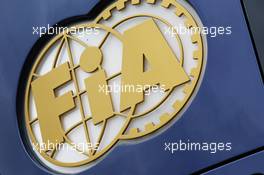 FIA Logo. 26.07.2012. Formula 1 World Championship, Rd 11, Hungarian Grand Prix, Budapest, Hungary, Preparation Day