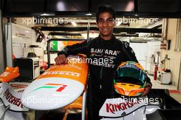 Jehan Daruvala (IND) One From A Billion Academy Driver with the Sahara Force India F1 Team. 26.10.2012.Formula 1 World Championship, Rd 17, Indian Grand Prix, New Delhi, India, Practice Day.