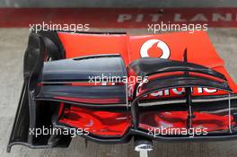 McLaren MP4/27 front wing detail. 26.10.2012.Formula 1 World Championship, Rd 17, Indian Grand Prix, New Delhi, India, Practice Day.
