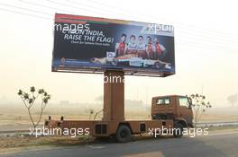 A Sahara Force India F1 Team billboard. 26.10.2012.Formula 1 World Championship, Rd 17, Indian Grand Prix, New Delhi, India, Practice Day.