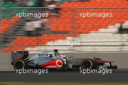 Jenson Button (GBR) McLaren MP4/27. 26.10.2012.Formula 1 World Championship, Rd 17, Indian Grand Prix, New Delhi, India, Practice Day.