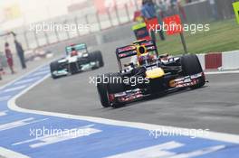 Mark Webber (AUS) Red Bull Racing RB8. 26.10.2012.Formula 1 World Championship, Rd 17, Indian Grand Prix, New Delhi, India, Practice Day.