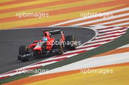 Timo Glock (GER) Marussia F1 Team MR01. 26.10.2012.Formula 1 World Championship, Rd 17, Indian Grand Prix, New Delhi, India, Practice Day.