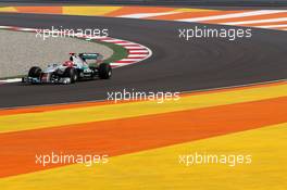 Michael Schumacher (GER) Mercedes AMG F1 W03. 26.10.2012.Formula 1 World Championship, Rd 17, Indian Grand Prix, New Delhi, India, Practice Day.