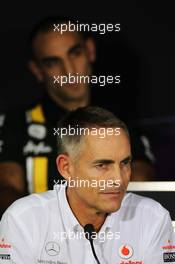 Martin Whitmarsh (GBR) McLaren Chief Executive Officer in the FIA Press Conference. 26.10.2012.Formula 1 World Championship, Rd 17, Indian Grand Prix, New Delhi, India, Practice Day.