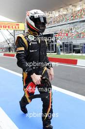 Kimi Raikkonen (FIN) Lotus F1 Team. 26.10.2012.Formula 1 World Championship, Rd 17, Indian Grand Prix, New Delhi, India, Practice Day.