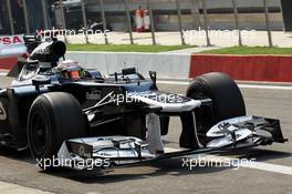 Pastor Maldonado (VEN) Williams FW34 front wing. 26.10.2012.Formula 1 World Championship, Rd 17, Indian Grand Prix, New Delhi, India, Practice Day.