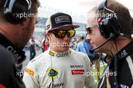 Kimi Raikkonen (FIN) Lotus F1 Team on the grid. 28.10.2012. Formula 1 World Championship, Rd 17, Indian Grand Prix, New Delhi, India, Race Day.