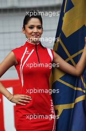 Grid girl. 28.10.2012. Formula 1 World Championship, Rd 17, Indian Grand Prix, New Delhi, India, Race Day.