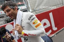 Mark Webber (AUS) Red Bull Racing on the grid. 28.10.2012. Formula 1 World Championship, Rd 17, Indian Grand Prix, New Delhi, India, Race Day.