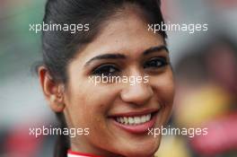 Grid girl. 28.10.2012. Formula 1 World Championship, Rd 17, Indian Grand Prix, New Delhi, India, Race Day.