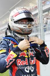 Sebastian Vettel (GER) Red Bull Racing on the grid. 28.10.2012. Formula 1 World Championship, Rd 17, Indian Grand Prix, New Delhi, India, Race Day.