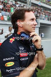 Christian Horner (GBR) Red Bull Racing Team Principal on the grid. 28.10.2012. Formula 1 World Championship, Rd 17, Indian Grand Prix, New Delhi, India, Race Day.