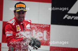 2nd place Fernando Alonso (ESP), Scuderia Ferrari  28.10.2012. Formula 1 World Championship, Rd 17, Indian Grand Prix, New Delhi, India, Race Day