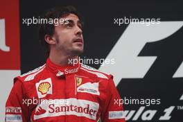 Fernando Alonso (ESP) Ferrari on the podium. 28.10.2012. Formula 1 World Championship, Rd 17, Indian Grand Prix, New Delhi, India, Race Day.
