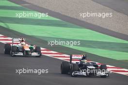 Bruno Senna (BRA) Williams FW34. 28.10.2012. Formula 1 World Championship, Rd 17, Indian Grand Prix, New Delhi, India, Race Day.