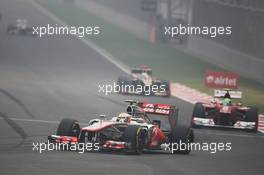 Lewis Hamilton (GBR) McLaren MP4/27. 28.10.2012. Formula 1 World Championship, Rd 17, Indian Grand Prix, New Delhi, India, Race Day.