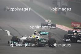 Nico Rosberg (GER) Mercedes AMG F1 W03. 28.10.2012. Formula 1 World Championship, Rd 17, Indian Grand Prix, New Delhi, India, Race Day.