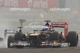 Daniel Ricciardo (AUS) Scuderia Toro Rosso STR7. 28.10.2012. Formula 1 World Championship, Rd 17, Indian Grand Prix, New Delhi, India, Race Day.