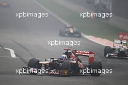 Daniel Ricciardo (AUS) Scuderia Toro Rosso STR7. 28.10.2012. Formula 1 World Championship, Rd 17, Indian Grand Prix, New Delhi, India, Race Day.