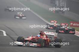 Fernando Alonso (ESP) Ferrari F2012. 28.10.2012. Formula 1 World Championship, Rd 17, Indian Grand Prix, New Delhi, India, Race Day.