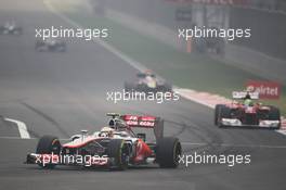 Lewis Hamilton (GBR) McLaren MP4/27. 28.10.2012. Formula 1 World Championship, Rd 17, Indian Grand Prix, New Delhi, India, Race Day.