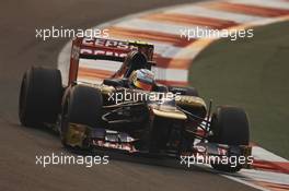 Jean-Eric Vergne (FRA) Scuderia Toro Rosso STR7. 28.10.2012. Formula 1 World Championship, Rd 17, Indian Grand Prix, New Delhi, India, Race Day.