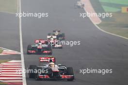 Lewis Hamilton (GBR) McLaren MP4/27. 28.10.2012. Formula 1 World Championship, Rd 17, Indian Grand Prix, New Delhi, India, Race Day.