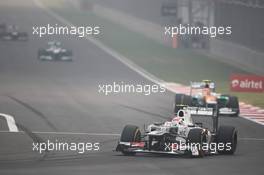 Sergio Perez (MEX) Sauber C31. 28.10.2012. Formula 1 World Championship, Rd 17, Indian Grand Prix, New Delhi, India, Race Day.