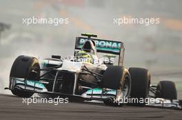 Nico Rosberg (GER) Mercedes AMG F1 W03. 28.10.2012. Formula 1 World Championship, Rd 17, Indian Grand Prix, New Delhi, India, Race Day.