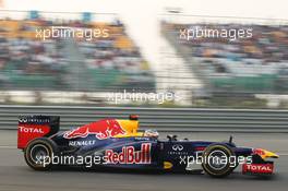 Sebastian Vettel (GER) Red Bull Racing RB8. 28.10.2012. Formula 1 World Championship, Rd 17, Indian Grand Prix, New Delhi, India, Race Day.