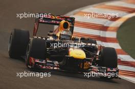 Sebastian Vettel (GER) Red Bull Racing RB8. 28.10.2012. Formula 1 World Championship, Rd 17, Indian Grand Prix, New Delhi, India, Race Day.