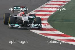 Michael Schumacher (GER) Mercedes AMG F1 W03. 27.10.2012. Formula 1 World Championship, Rd 17, Indian Grand Prix, New Delhi, India, Qualifying Day.