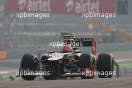 Romain Grosjean (FRA) Lotus F1 E20. 27.10.2012. Formula 1 World Championship, Rd 17, Indian Grand Prix, New Delhi, India, Qualifying Day.