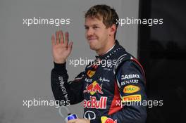 pole for Sebastian Vettel (GER), Red Bull Racing  27.10.2012. Formula 1 World Championship, Rd 17, Indian Grand Prix, New Delhi, India, Qualifying Day