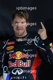 pole for Sebastian Vettel (GER), Red Bull Racing  27.10.2012. Formula 1 World Championship, Rd 17, Indian Grand Prix, New Delhi, India, Qualifying Day