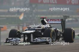 Pastor Maldonado (VEN) Williams FW34. 27.10.2012. Formula 1 World Championship, Rd 17, Indian Grand Prix, New Delhi, India, Qualifying Day.