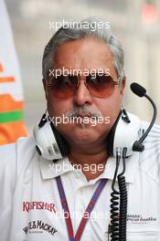 Dr. Vijay Mallya (IND) Sahara Force India F1 Team Owner. 27.10.2012. Formula 1 World Championship, Rd 17, Indian Grand Prix, New Delhi, India, Qualifying Day.