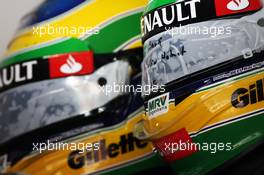 Helmets for Bruno Senna (BRA) Williams. 27.10.2012. Formula 1 World Championship, Rd 17, Indian Grand Prix, New Delhi, India, Qualifying Day.