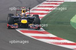 Sebastian Vettel (GER) Red Bull Racing RB8. 27.10.2012. Formula 1 World Championship, Rd 17, Indian Grand Prix, New Delhi, India, Qualifying Day.