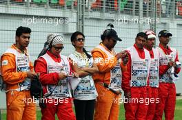 Marshals. 28.10.2012. Formula 1 World Championship, Rd 17, Indian Grand Prix, New Delhi, India, Race Day.