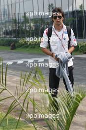Sergio Perez (MEX) Sauber. 25.10.2012. Formula 1 World Championship, Rd 17, Indian Grand Prix, New Delhi, India, Preparation Day