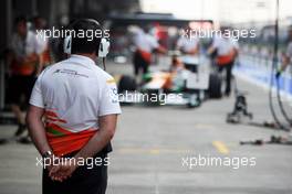Sahara Force India F1 Team practice pit stops. 25.10.2012. Formula 1 World Championship, Rd 17, Indian Grand Prix, New Delhi, India, Preparation Day