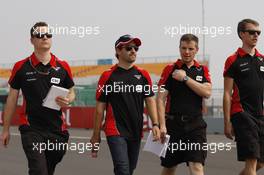 Timo Glock (GER) Marussia F1 Team walks the circuit. 25.10.2012. Formula 1 World Championship, Rd 17, Indian Grand Prix, New Delhi, India, Preparation Day