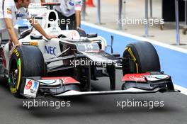 Sauber C31 front wing. 25.10.2012. Formula 1 World Championship, Rd 17, Indian Grand Prix, New Delhi, India, Preparation Day