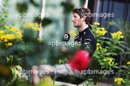 Romain Grosjean (FRA) Lotus F1 Team. 25.10.2012. Formula 1 World Championship, Rd 17, Indian Grand Prix, New Delhi, India, Preparation Day